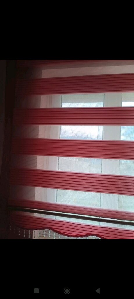 pembe zebra stor perde 160× 200 ebatlarında 2 adet boncuklu dilimli - 4