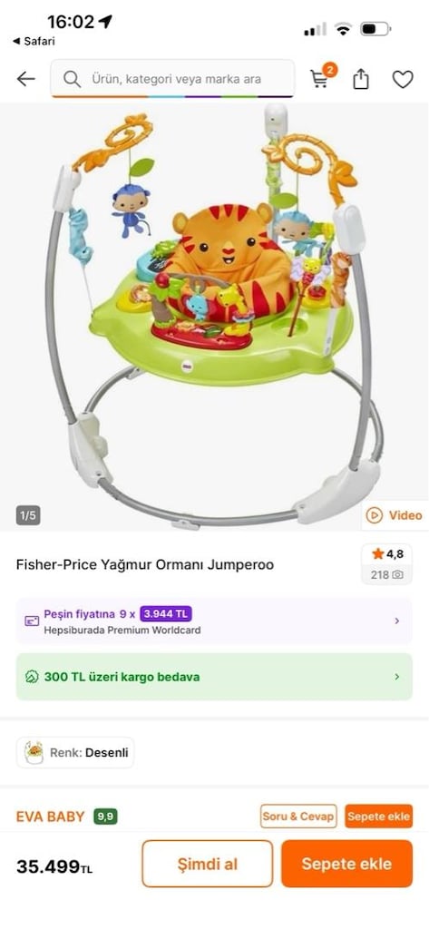 Fisher price zıp zıp yağmur ormanı jumperoo - 2