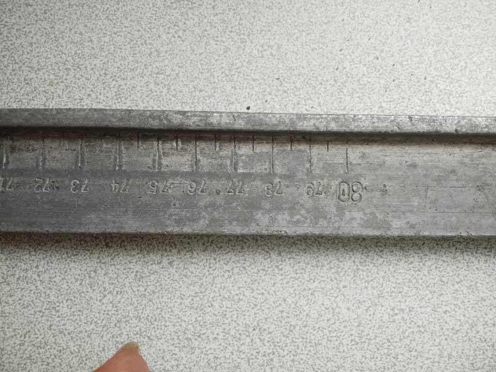 80 cm ölçülerinde ANTİKA kumpas, ağaç ve tomruk ölçme aleti - 3