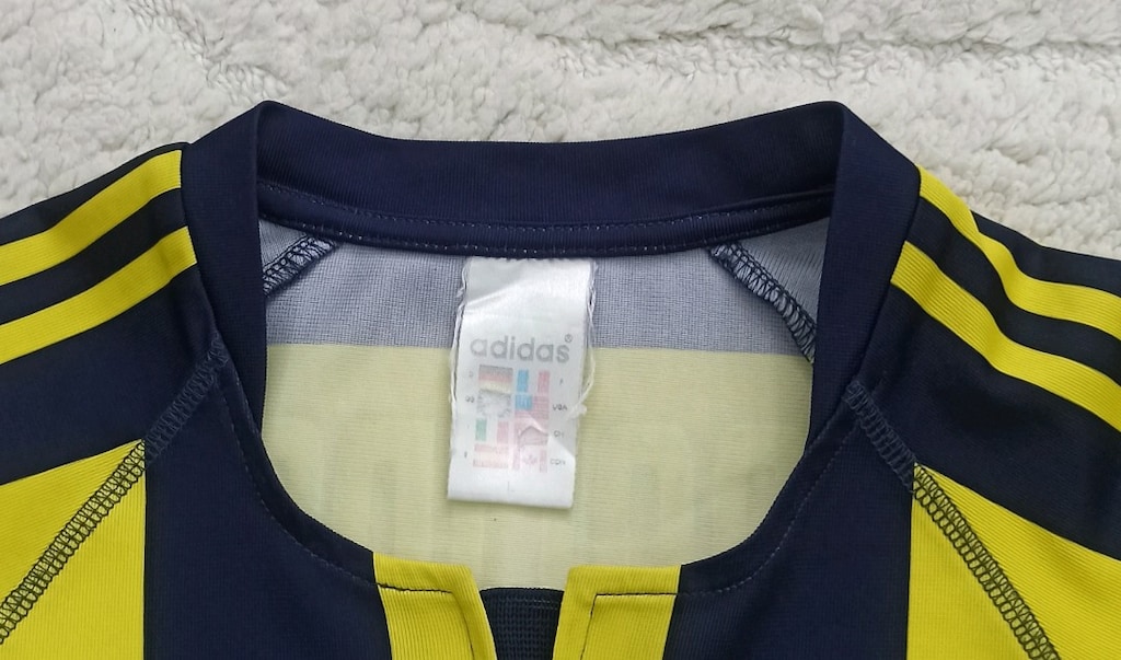 2004-2005 Van Hooijdonk Orijinal Fenerbahçe Çubuklu Forma Adidas - 4