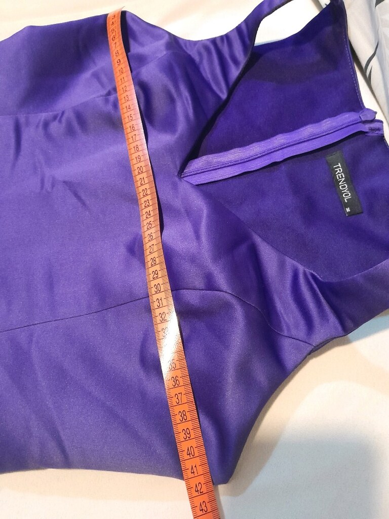 Fiyat dustu! Trendyol,S-36, mor kisa elbise - 5