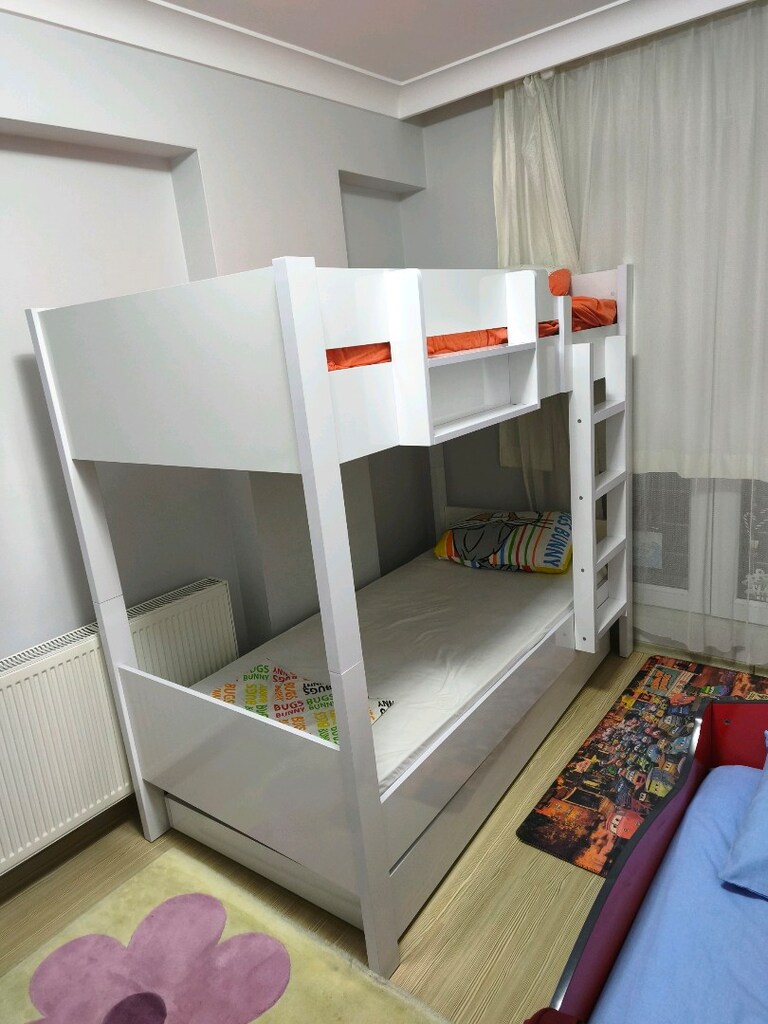 VİVENSE ASYA AYRILABİLİR YAVRULU RANZA, BEYAZ, 90X190 - 5