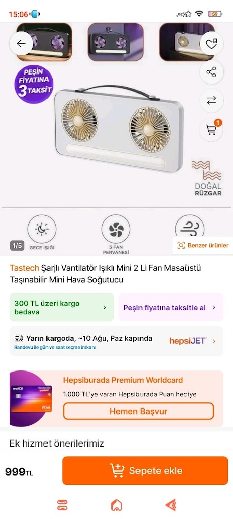vantilatör sarjli teype c çift fan - 9