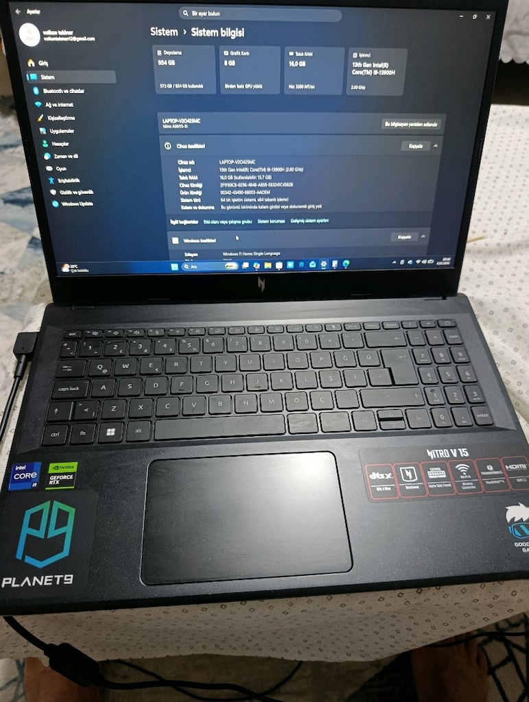 ACER Nitro V 15 13.Nesil Core i9 13900H-RTX4060 8Gb-16Gb-1Tb Ssd-15-6i - 3