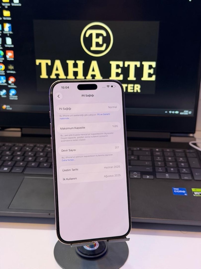 iPhone 16 Pro max 256 gb çöl titanyum pil 95 - 2
