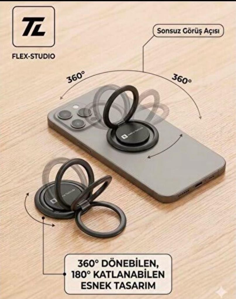 Metal Telefon Yüzük Tutucu (Ring Holder) – 360° Döner – - 6