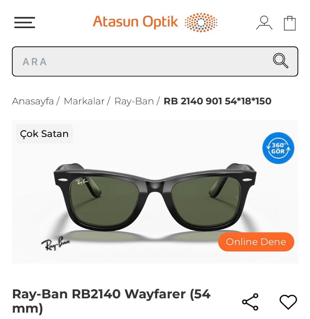 RAYBAN ORİJİNAL GÖZLÜK - 3