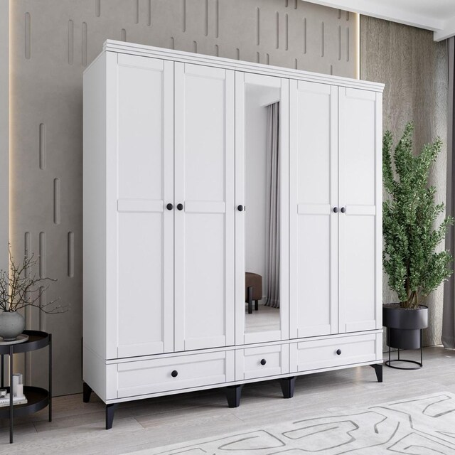 SİLVA 5 KAPAKLI %100 MDF GARDROP