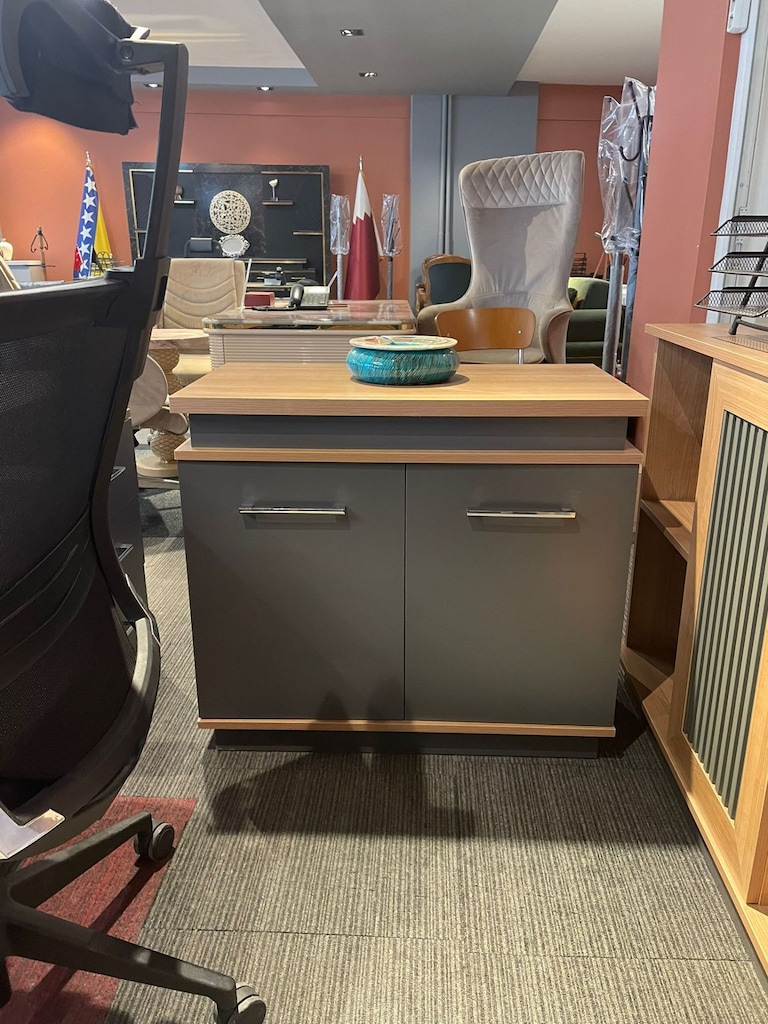 KLAS OFİS ÜSKÜDAR 180x85 MARBELLA KİRAZ MAKAM TAKIMI KOLTUKSUZ - 7