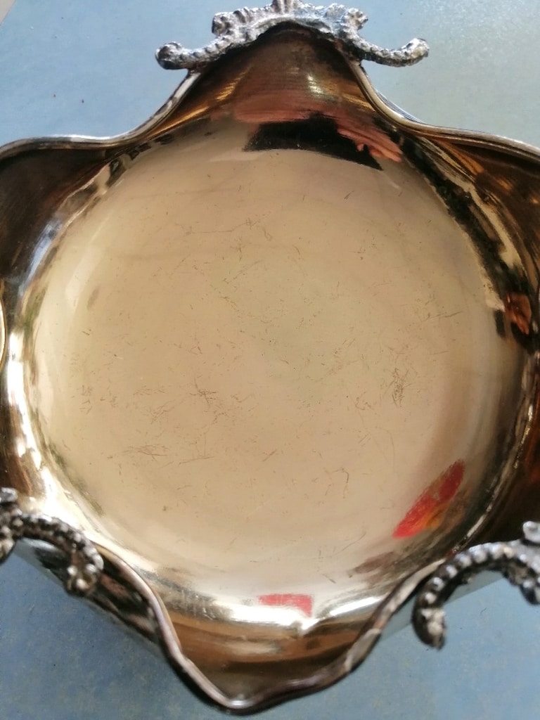 Gümüş Kaplama Vintage Kase - 6