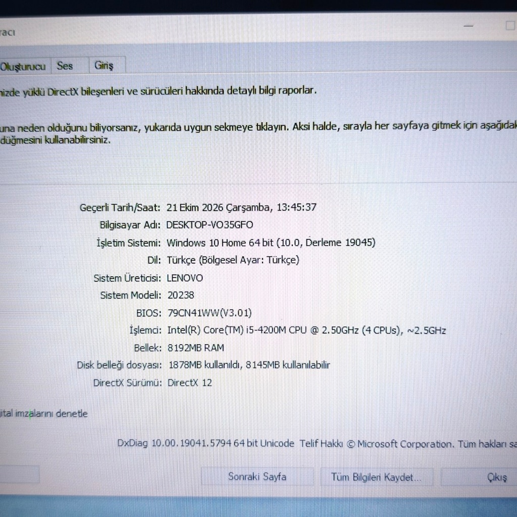 LENOVO LAPTOP / OYUN / OFİS - 11