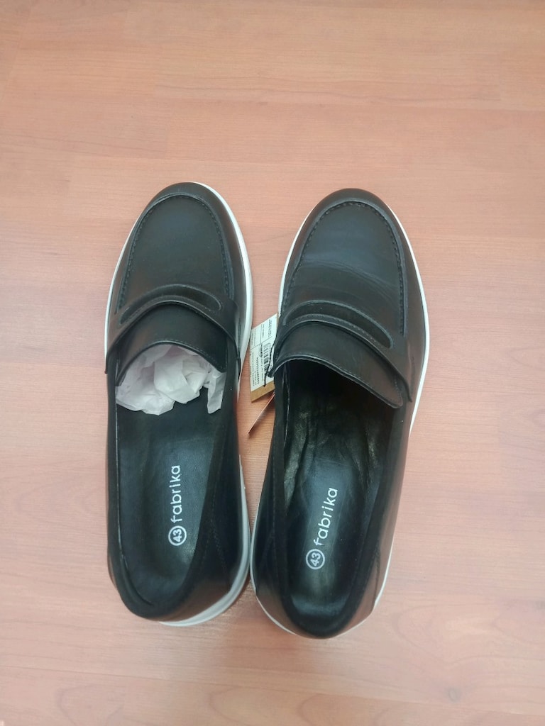 Siyah Fabrika Loafer Ayakkabı - 5