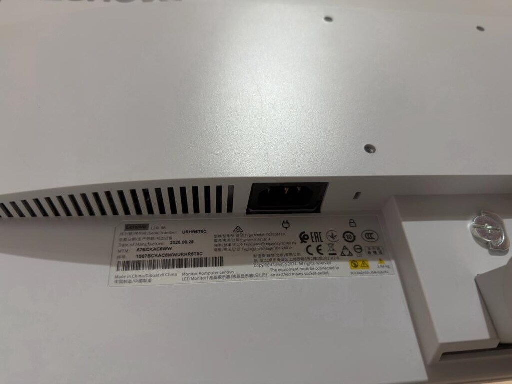 Lenovo L24i-4A 23.8 inç IPS 100Hz Hoparlörlü Monitör - Beyaz - 4