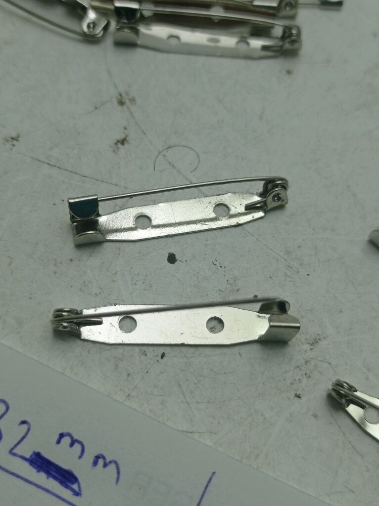 Metal Broş iğnesi 32mm,20mm - 6