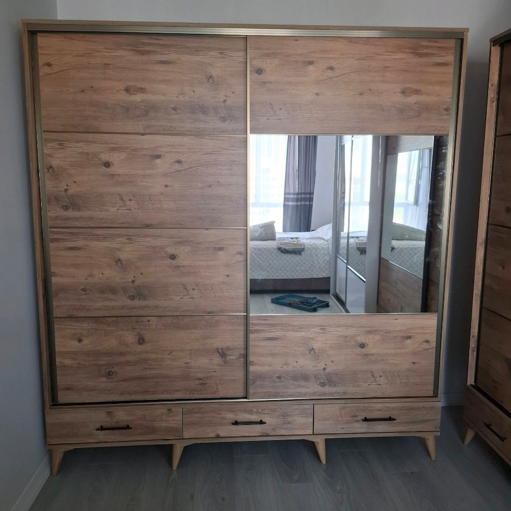 *SIFIR* Sürgülü Gardrop dolap gardırop gardolap NAKLİYE BİZDEN - 5