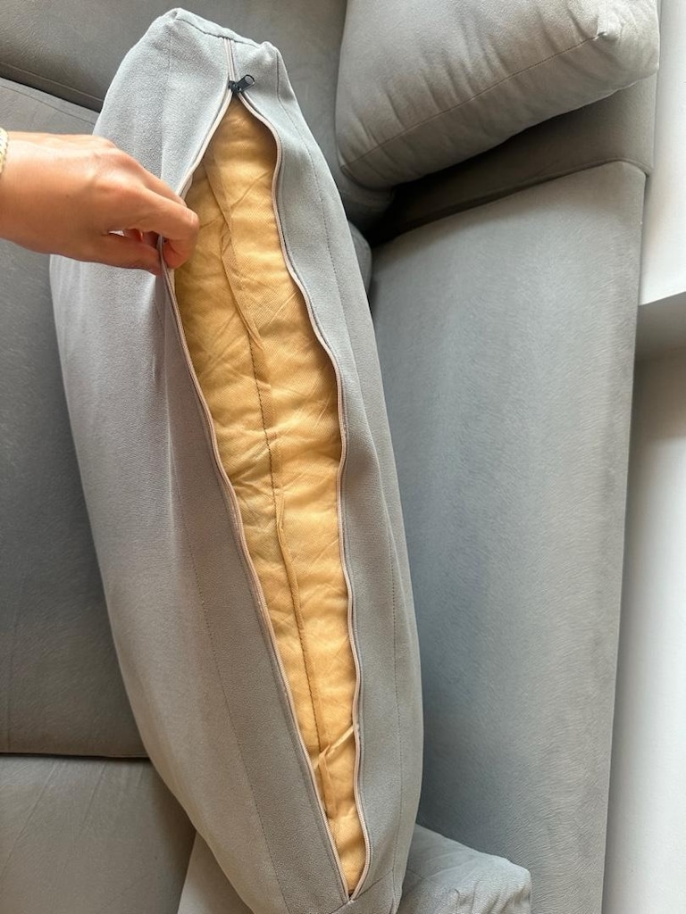 fuga marka köşe koltuk 240 cm x 200cm tay tüyü kumaş temiz kullanılmış - 4