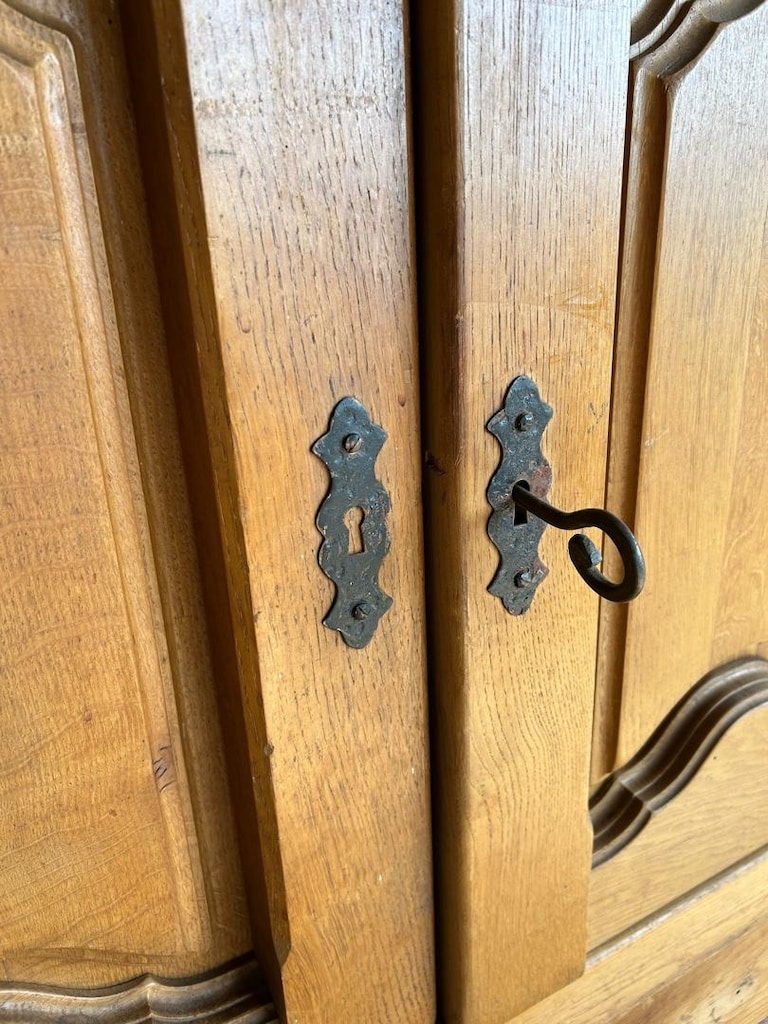 Fransız Masif Meşe Büfe 260cm Enfilade El Oyması - 6