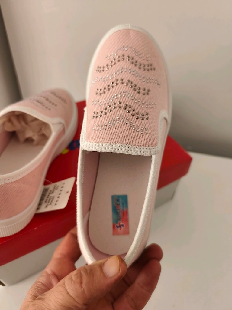 Flo Tekstil Pullu Rahat Kız Çocuk Ayakkabı 33 Numara Pudra Pembesi - 5