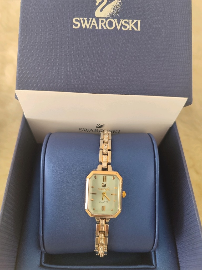 Swarovski Taşlı Gold Silver Saat - 3