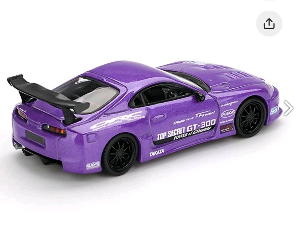 Mini GT Toyota Supra ( A80 ) Top Secret GT-300 Diecast Model Araba - 4