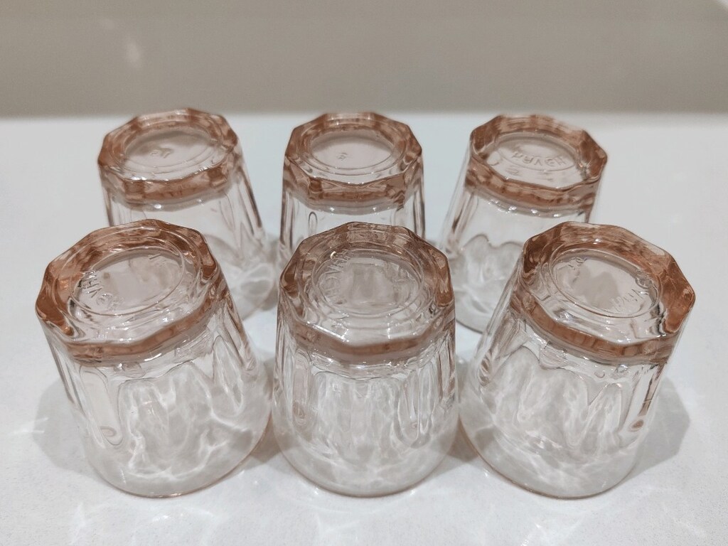 6'lı Pembe Cam Kahve Bardak Seti - 3