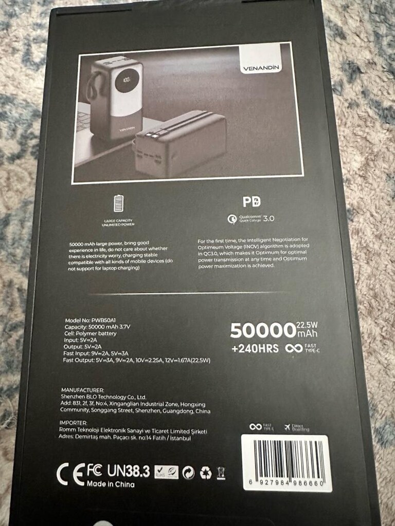 50.000 lik HIZLI ŞARJLI POWERBANK - 2