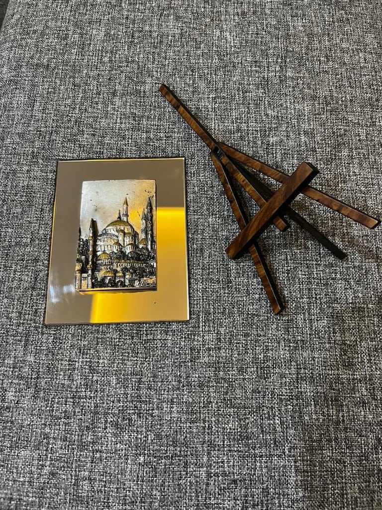 kabartma mimari çalışma sultanahmet cami aynalı tablo - 11