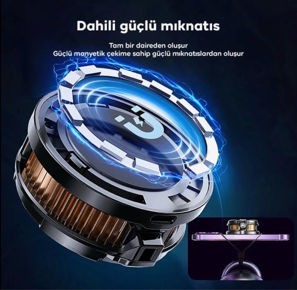 Memo CX07 15W Telefon Sogutucu Magsafeli ve klipsli, ios ve android uy - 5