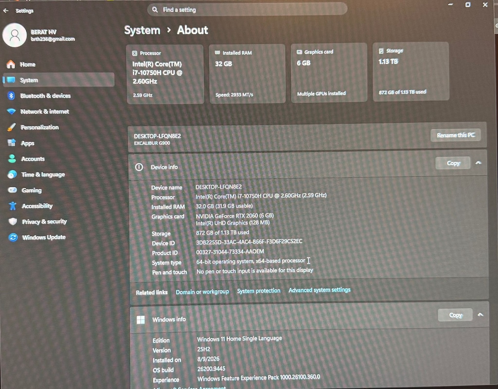 RTX 2060 casper excalibur g900 özel seçimli - 9