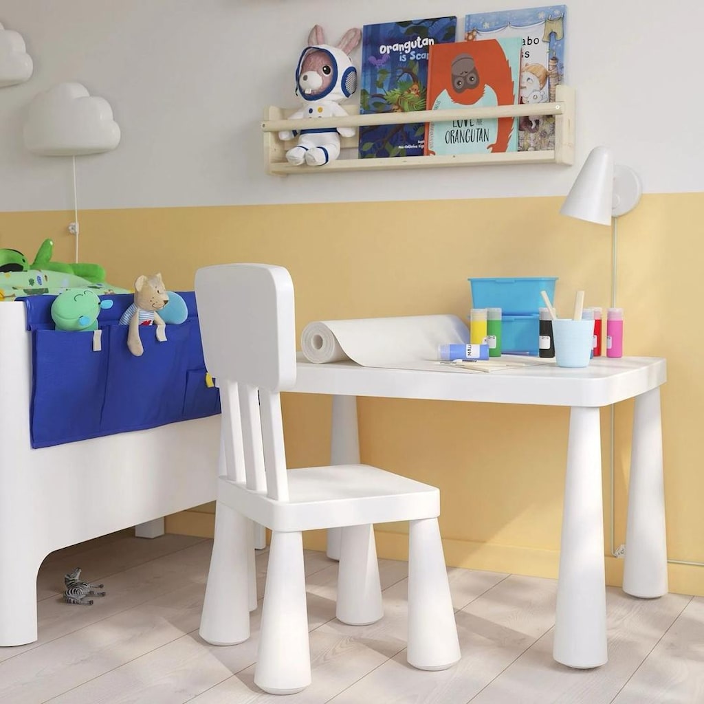 IKEA MAMMUT Çocuk Masa + Sandalye | UTTER Tabure HEDİYE - 7