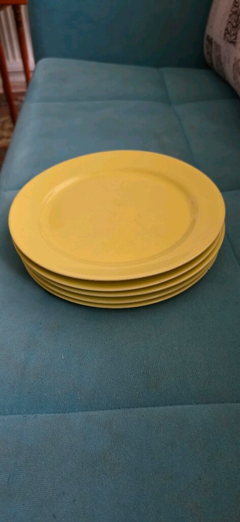Seramik pasta tabağı 20 cm sarı renkli - 2