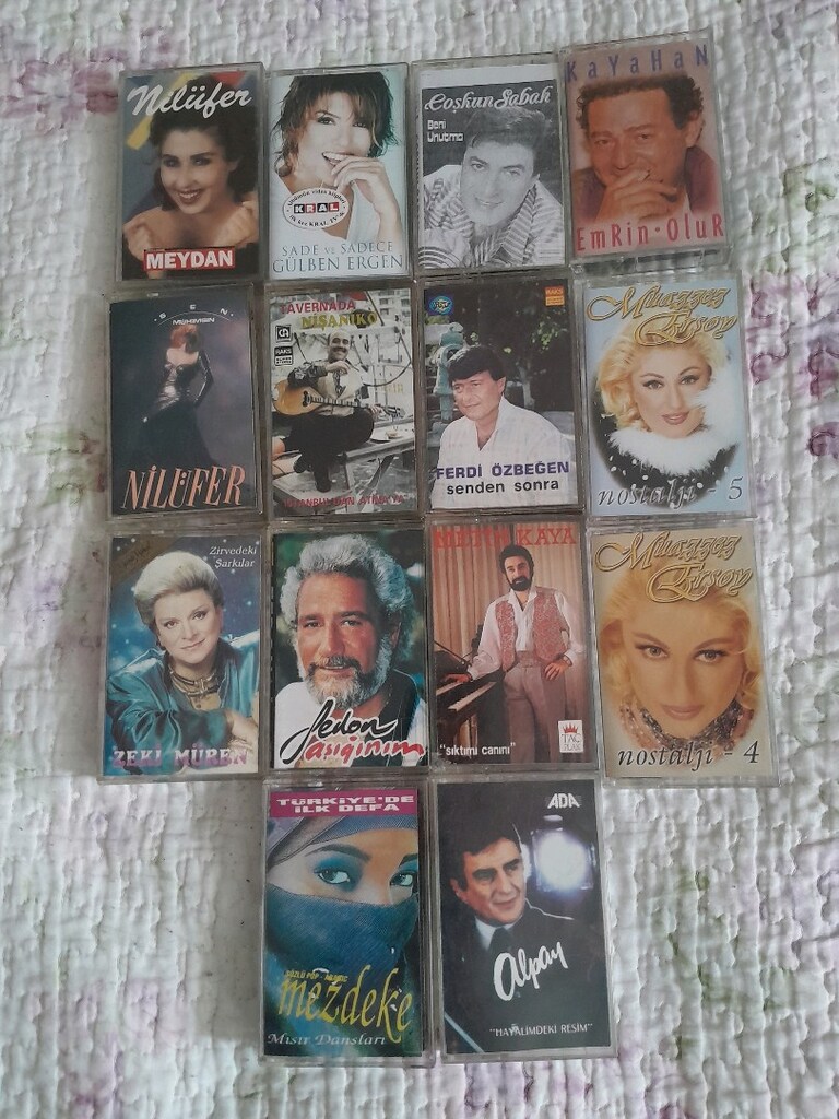 kaset kasetler türkçe orjinal 14 adet