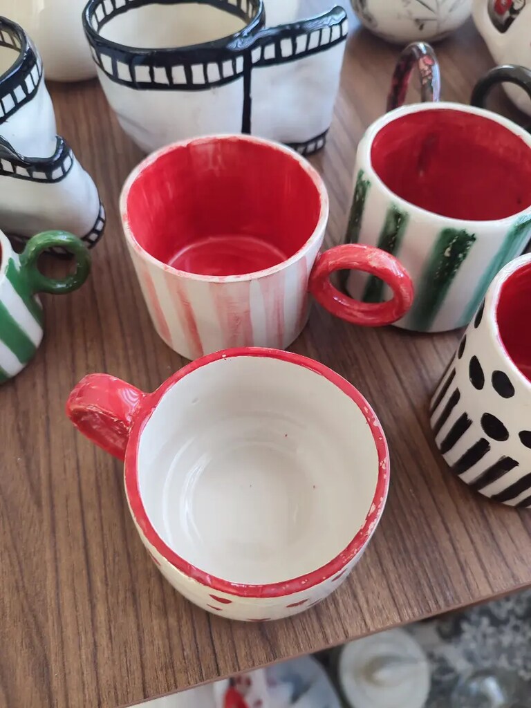 Sevgililer gününe özel seramik fincan el yapımı - 3