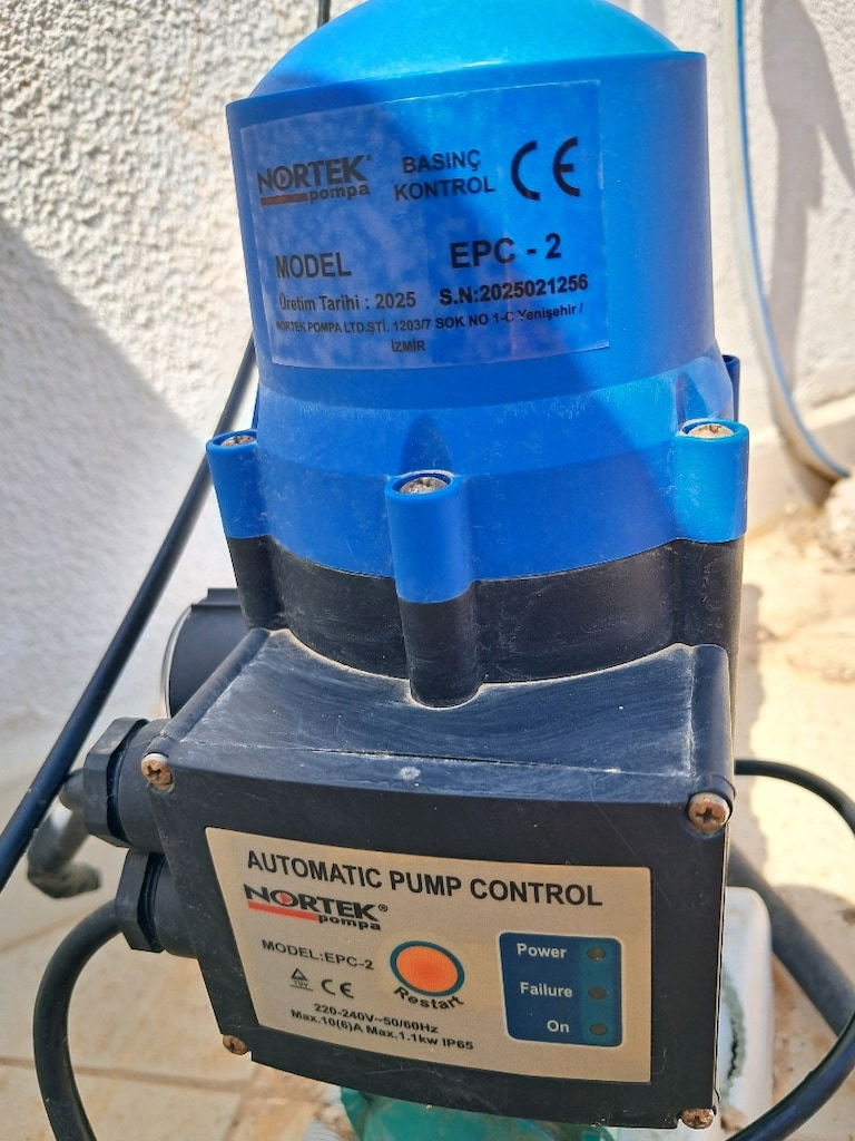 1000L Yatay Su Deposu + Tesisat + Hidrofor/Horizontal Water tank set - 7