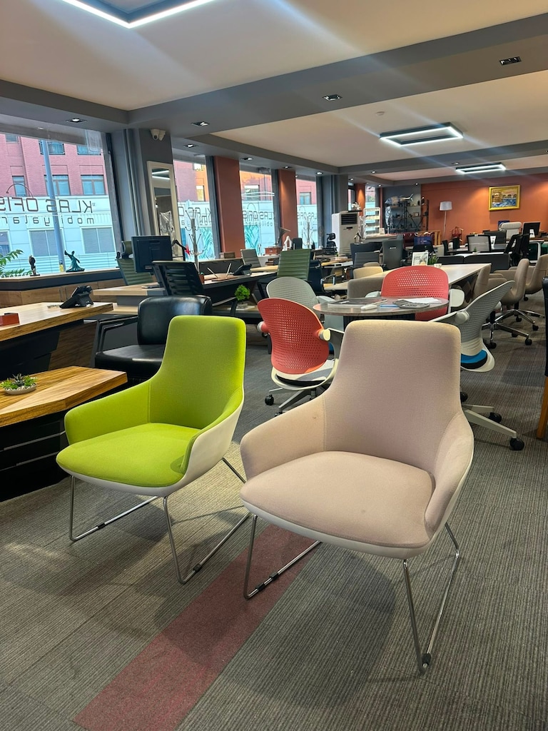 KLAS OFİS ÜSKÜDAR BEJ YEŞİL KREM RENK BEKLEME SANDALYELERİ - 3