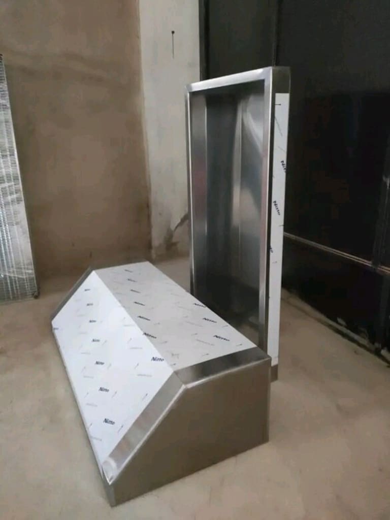 krom davlumbaz tezgah endüstriyel havalandırma baca çelik aspiratörü - 3