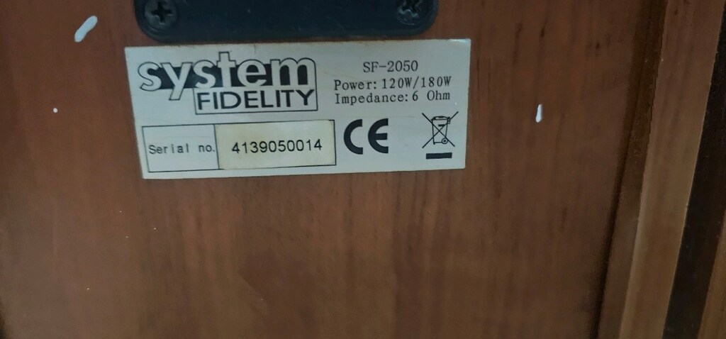 System Fidelity SF-250 5.0 set hoparlör - 12