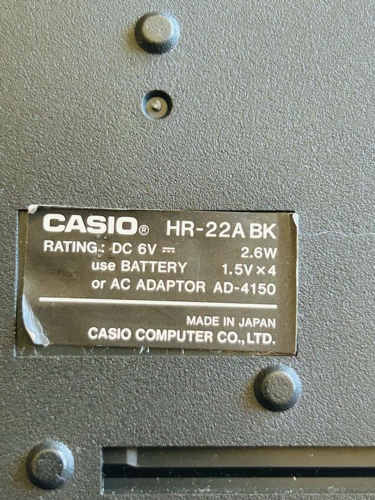 CASİO HR-22A BK şeritli Orjinal Japon üretimi Masa Hesap Makinesi - 3