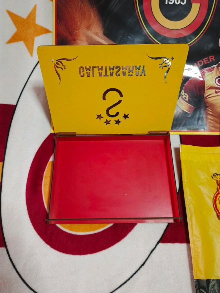 Galatasaray Seti Battaniye Poster Çanta Ahşap Kutu ve Anahtarlık - 5