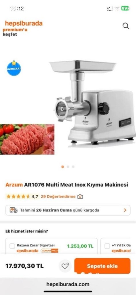 Arzum AR1076 Multi Meat kıyma makinası - 10