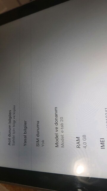 General Mobile e tab 20 4/64gb 10,1 inch buyuk ekran