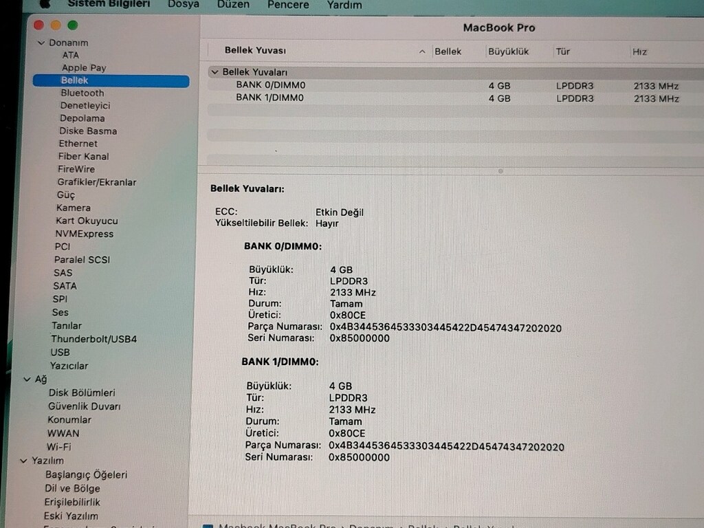 MacBook pro 2017 İ5 ÇİP İŞLEMCİ - 6