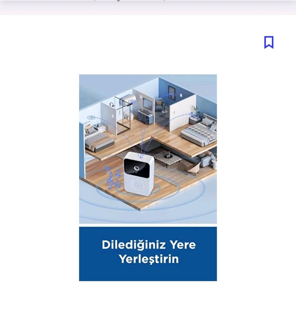 Torima-X9 Beyaz Akıllı Su Geçirmez Kablosuz Kapı Zili - 5
