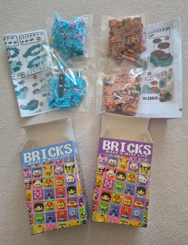 2 Adet BRICKS Mini Blok Yapım Seti, Kutulu Ambalaj, Orijinal mini blok - 2