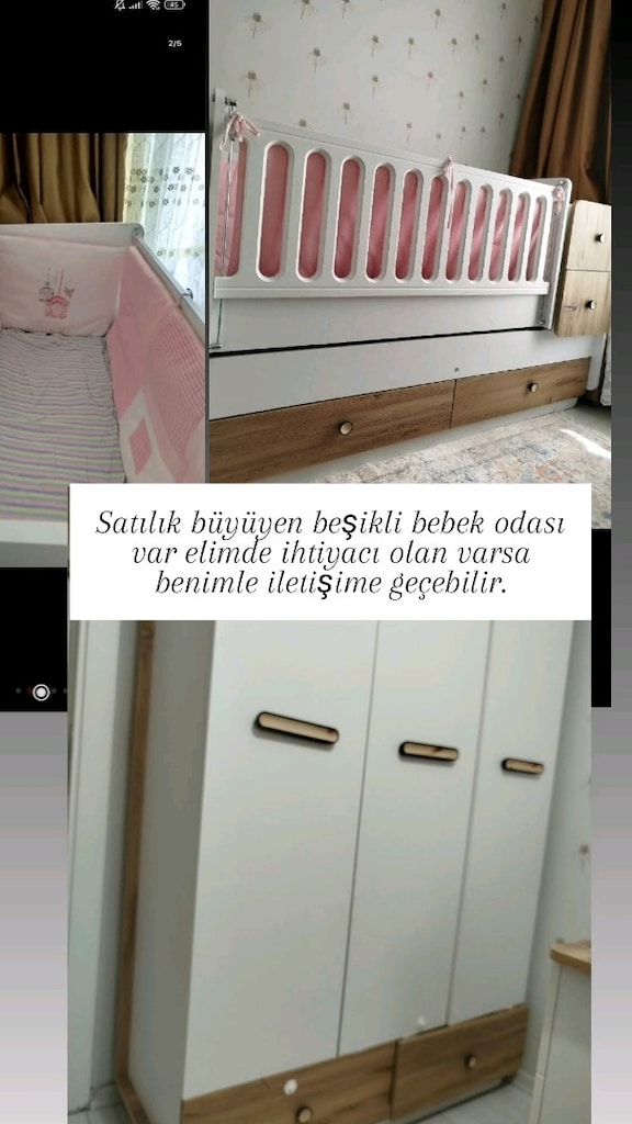büyüyen beşik ve 3 kapılı gardrop - 4