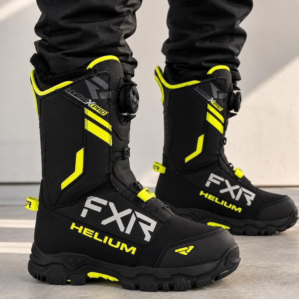 FXR Helium BOA 21 Erkek Kar Botları Siyah/Yüksek Görünürlüklü - 4