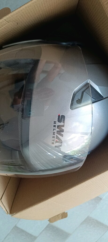 sway kask fs 733 açık gri kask - 6