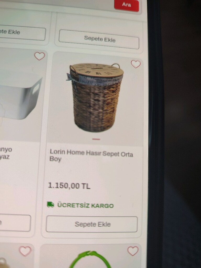 çamaşır sepeti 36/31 cm ölçülerinde - 6