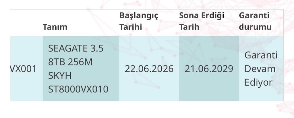 8 TB SEAGATE HDD GARANTİLİ - 2