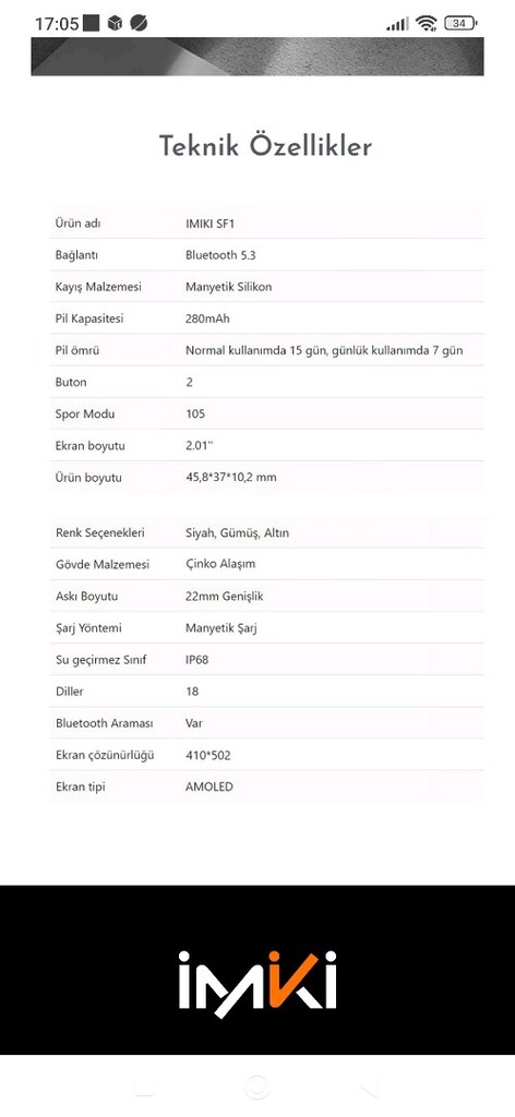 xıaomı imikisf 1 amoled ekran akıllı saat - 5
